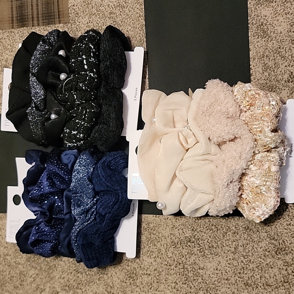 3-5 packs of hair ties.$6 each or $15 for all.